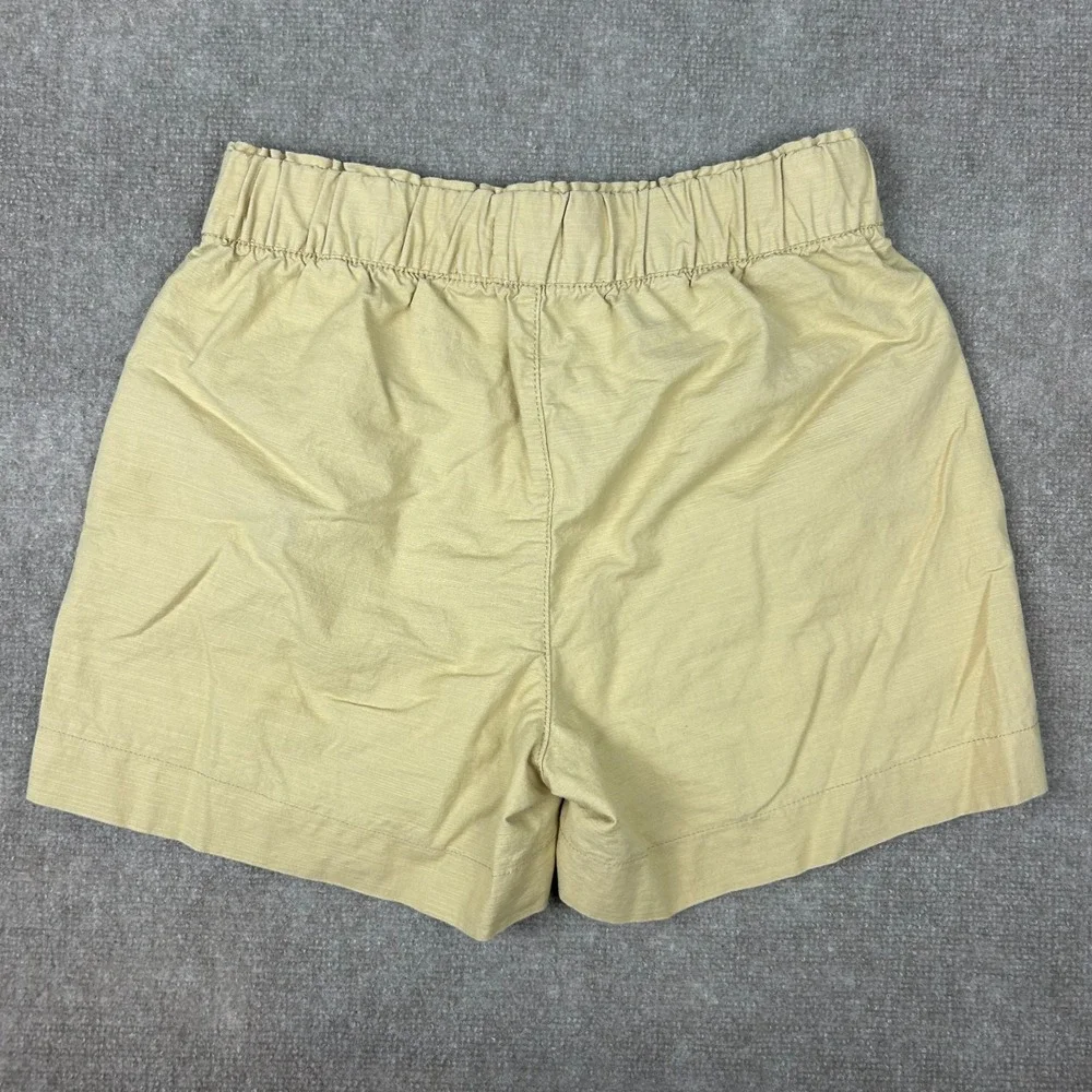 Levi Strauss & Co Shorts Womens Large Khaki Cotton Elastic Waist Pull On Classic